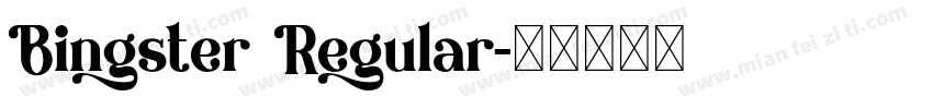 Bingster Regular字体转换